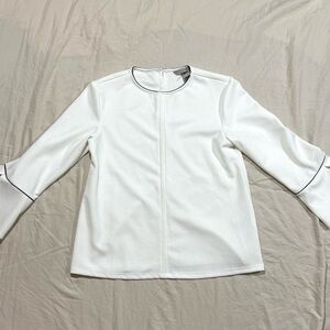 H&M White Top with Black Accents